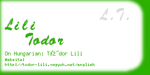 lili todor business card